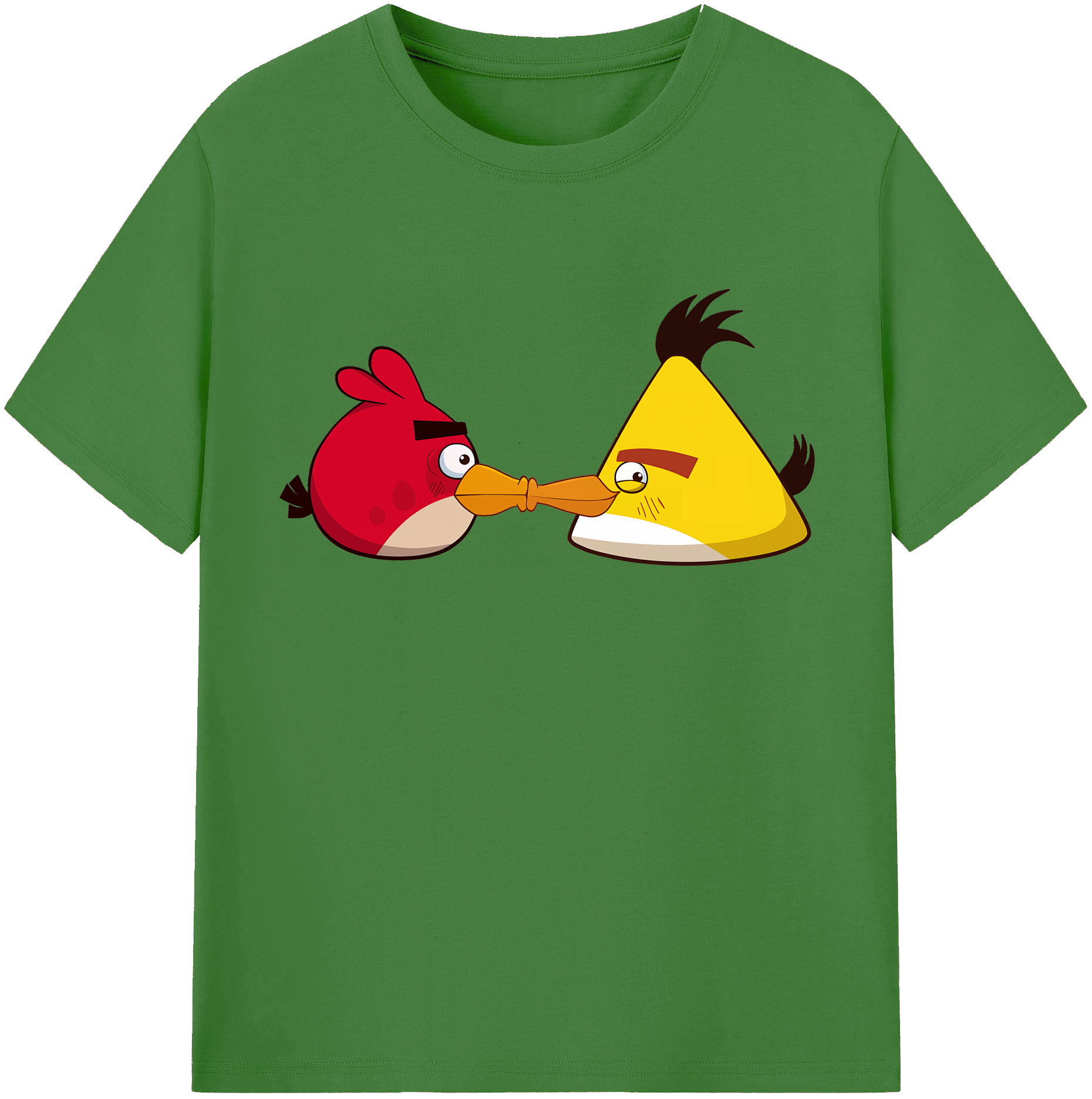 （画像用） Angry Birds アングリーバード レディースカジュアルプリントTシャツ（綿100％）